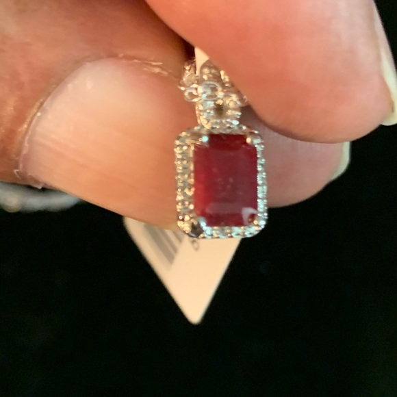 SOLD-Ruby & Diamonds Set - Picture 5 of 7